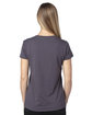 Threadfast Apparel Ladies' Ultimate CVC V-Neck T-Shirt graphite ModelBack