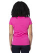 Threadfast Apparel Ladies' Ultimate CVC V-Neck T-Shirt hot pink ModelBack