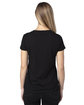 Threadfast Apparel Ladies' Ultimate CVC V-Neck T-Shirt black ModelBack