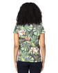 Threadfast Apparel Ladies' Ultimate CVC V-Neck T-Shirt tropical jungle ModelBack