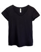 Threadfast Apparel Ladies' Ultimate CVC V-Neck T-Shirt black FlatFront