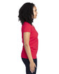Threadfast Apparel Ladies' Ultimate CVC V-Neck T-Shirt red ModelSide