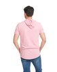 Next Level Apparel Unisex Mock Twist Short Sleeve Hoody T-Shirt tech pink ModelBack
