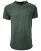 Next Level Apparel Unisex Mock Twist Short Sleeve Hoody T-Shirt forest green OFFront