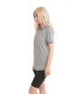 Next Level Apparel Unisex Mock Twist Short Sleeve Hoody T-Shirt heather gray ModelSide