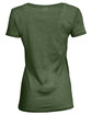 Threadfast Apparel Ladies' Vintage Dye Short-Sleeve V-Neck T-Shirt vintage grass OFBack