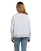 chicka-d Ladies' Cool Down Cropped Pullover heather grey ModelBack