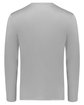 Holloway Adult Essential Long Sleeve T-Shirt Powered By Coolcore athletic grey ModelBack