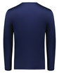 Holloway Adult Essential Long Sleeve T-Shirt Powered By Coolcore navy ModelBack