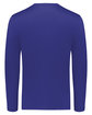 Holloway Adult Essential Long Sleeve T-Shirt Powered By Coolcore purple ModelBack