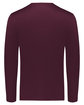 Holloway Adult Essential Long Sleeve T-Shirt Powered By Coolcore hmaroon ModelBack