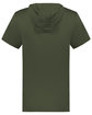 Holloway Adult Short Sleeve Hoodie Powered by Coolcore olive ModelBack