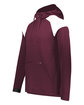 Holloway Adult Limitless Quarter-Zip Hoodie maroon/ white ModelQrt