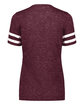 Holloway Ladies' Monterey T-Shirt maroon htr/ wht ModelBack