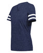 Holloway Ladies' Monterey T-Shirt navy heathr/ wht ModelQrt