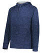 Holloway Adult All-Pro Performance Fleece Hoodie navy htr/ silver ModelQrt