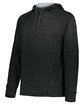 Holloway Adult All-Pro Performance Fleece Hoodie blck htr/ silver ModelQrt