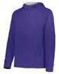 Holloway Adult All-Pro Performance Fleece Hoodie purp htr/ silver ModelQrt