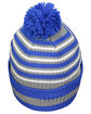 Holloway Adult Spirit Pom Beanie roy/ htr gr/ wht ModelBack