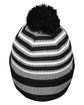 Holloway Adult Spirit Pom Beanie blk/ htr gr/ wht ModelBack