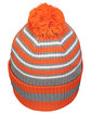 Holloway Adult Spirit Pom Beanie org/ htr gr/ wht ModelBack