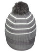 Holloway Adult Spirit Pom Beanie grt/ htr gr/ wht ModelBack