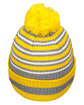 Holloway Adult Spirit Pom Beanie gld/ htr gr/ wht ModelBack