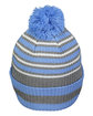 Holloway Adult Spirit Pom Beanie c b/ htr gr/ wht ModelBack