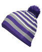 Holloway Adult Spirit Pom Beanie pur/ htr gr/ wht ModelQrt