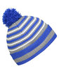 Holloway Adult Spirit Pom Beanie roy/ htr gr/ wht ModelSide