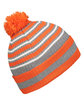 Holloway Adult Spirit Pom Beanie org/ htr gr/ wht ModelSide