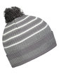 Holloway Adult Spirit Pom Beanie grt/ htr gr/ wht ModelSide