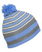 Holloway Adult Spirit Pom Beanie c b/ htr gr/ wht ModelSide