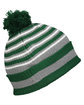 Holloway Adult Spirit Pom Beanie d g/ htr gr/ wht ModelSide