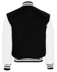 Holloway Adult Varsity Jacket black/ white ModelBack