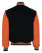 Holloway Adult Varsity Jacket blk/ burnt ornge ModelBack