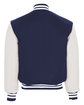 Holloway Adult Varsity Jacket dr purple/ wht ModelBack