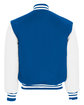 Holloway Adult Varsity Jacket drk royal/ white ModelBack