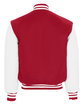 Holloway Adult Varsity Jacket scarlet/ white ModelBack