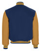 Holloway Adult Varsity Jacket d royal/ l gold ModelBack