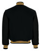 Holloway Adult Varsity Jacket blk/ lt gld/ wht ModelBack