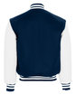 Holloway Adult Varsity Jacket dark navy/ white ModelBack