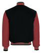 Holloway Adult Varsity Jacket bk/ scrlt/ scrlt ModelBack