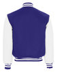 Holloway Adult Varsity Jacket purple/ white ModelBack