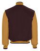 Holloway Adult Varsity Jacket maroon/ lt gold ModelBack