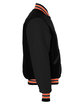 Holloway Adult Varsity Jacket blk/ brnt orange ModelSide