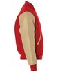 Holloway Adult Varsity Jacket scarlet/ cream ModelSide