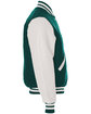 Holloway Adult Varsity Jacket myrtle/ white ModelSide