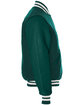 Holloway Adult Varsity Jacket mrtl/ d grn/ wht ModelSide