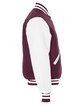 Holloway Adult Varsity Jacket maroon/ white ModelSide